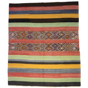 Tyrkisk vintage Chichim Chuval kelim