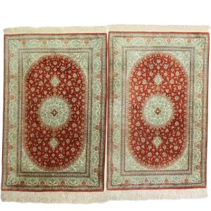 Kinesisk silketæppe par