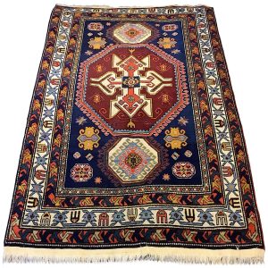 Vintage kaukasisk Kazak tæppe