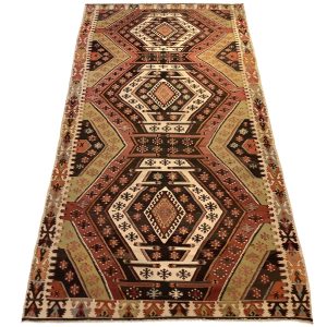 Vintage tyrkisk Malatya kelim tæppe