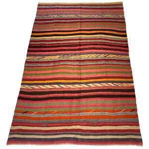 Tyrkisk vintage Denizli Acipayam kelim tæppe