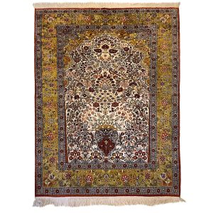 Iransk vintage silke Qum tæppe