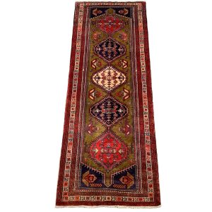 Iransk vintage Bidjar Sarab tæppe løber