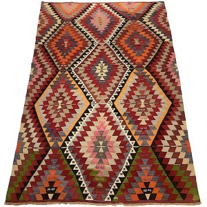 Tyrkisk vintage Denizli kelim
