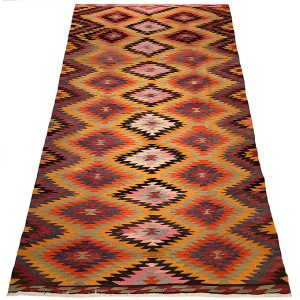 Tyrkisk vintage Denizli kelim