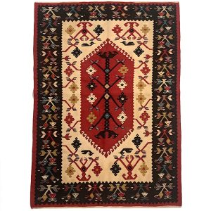 Vintage Balkan Sarköy kelim