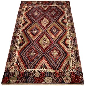 Vintage tyrkisk Fethiye kelim