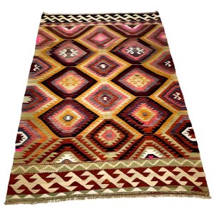 Tyrkisk vintage Denizli kelim